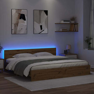 Sängram med huvudgavel Artisan Ek 180 x 200 cm Konstruerat trä