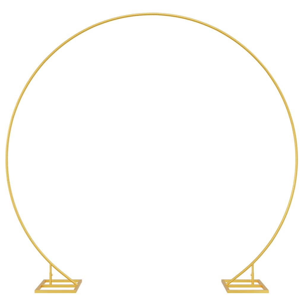 Enkel bröllopsbåge Guld 220 x 45 x 200 cm Stål