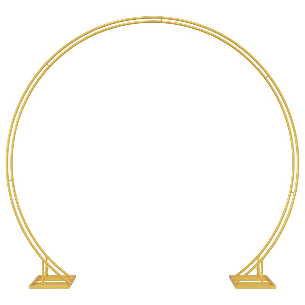 Dubbel bröllopsbåge Guld 220 x 45 x 200 cm Stål