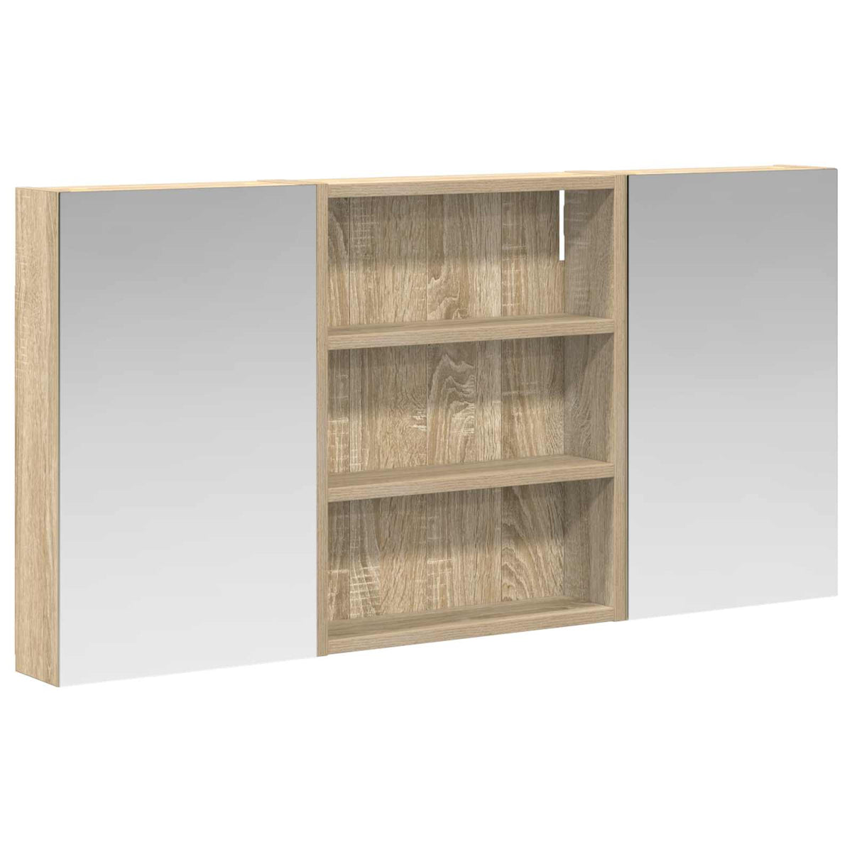 Badrumsskåpsset 3 st 100 x 10,5 x 50 cm Konstruerat trä