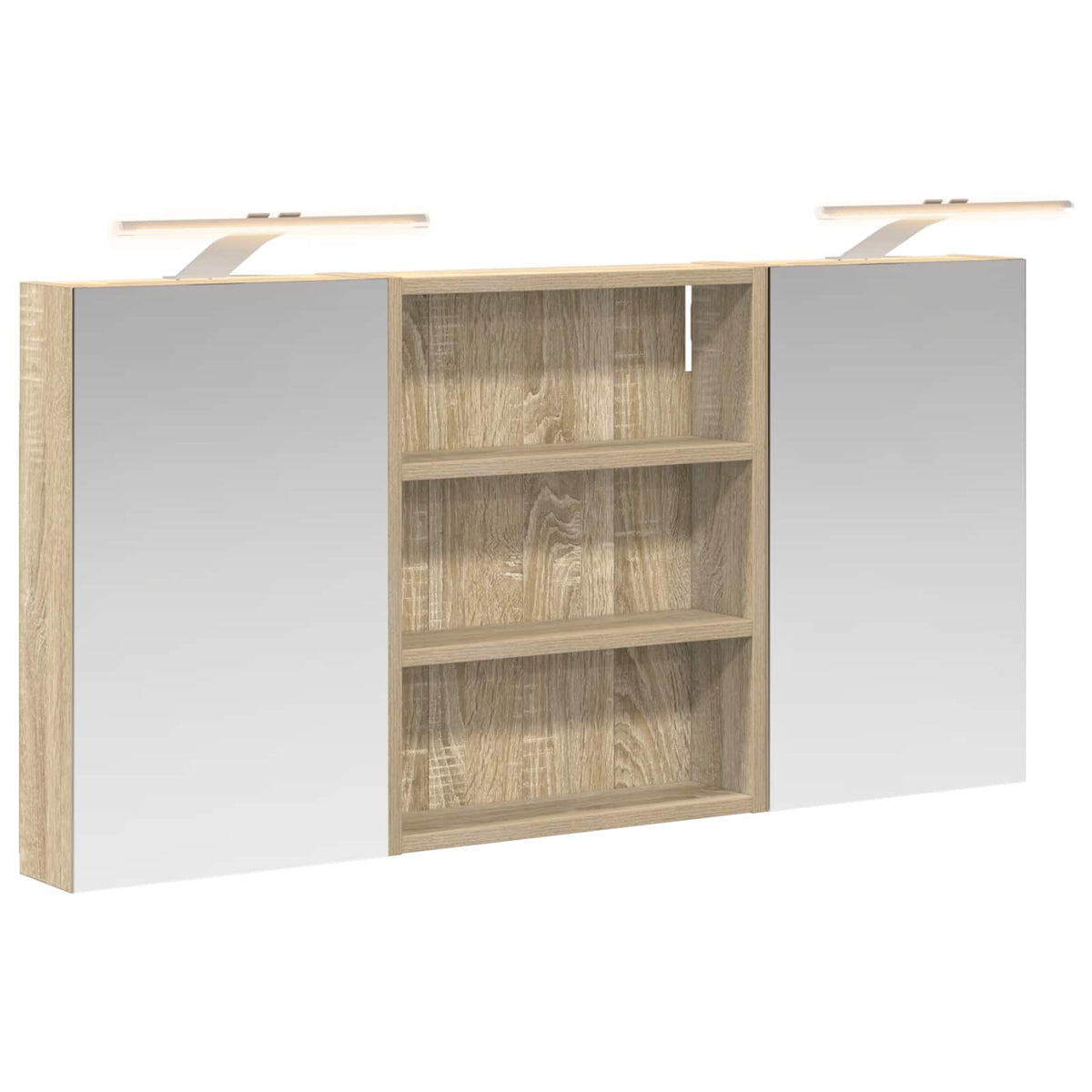 Badrumsskåpsset 3 st 100 x 10,5 x 50 cm Konstruerat trä