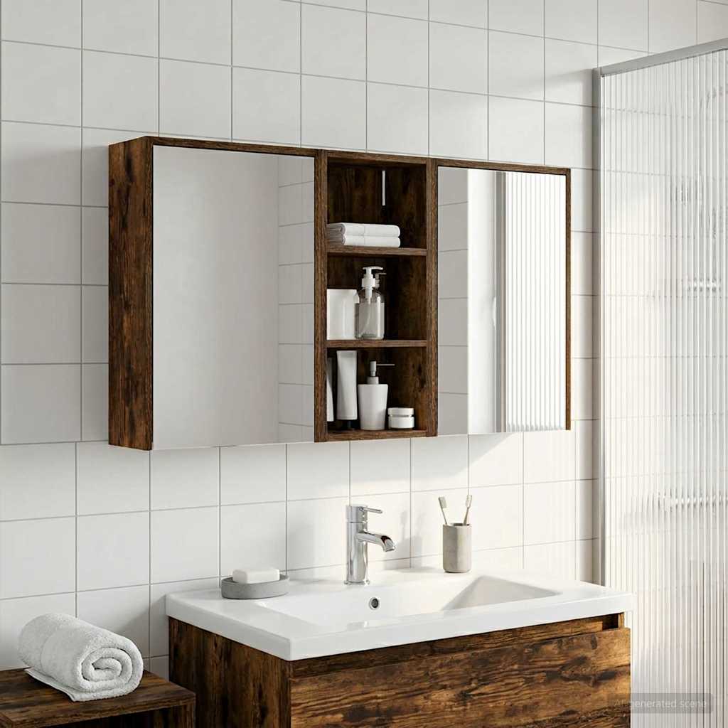 Badrumsskåpsset 3 st 116 x 16 x 62,5 cm Konstruerat trä