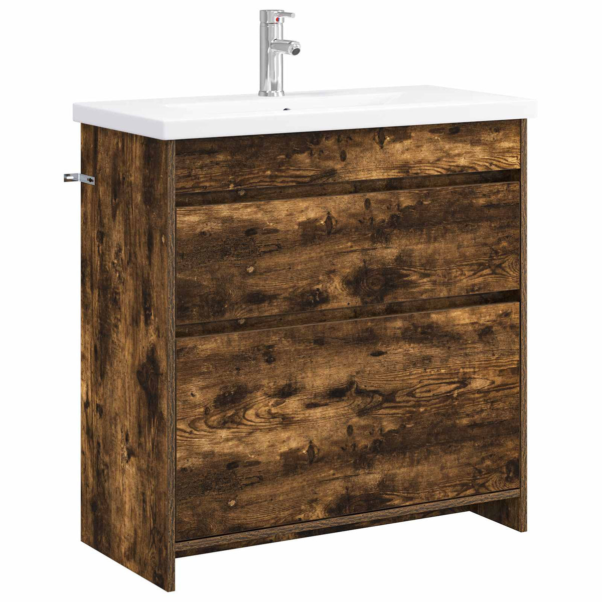Badrumsmöbelset Rökt ek 81 x 40 x 84,5 cm Konstruerat trä