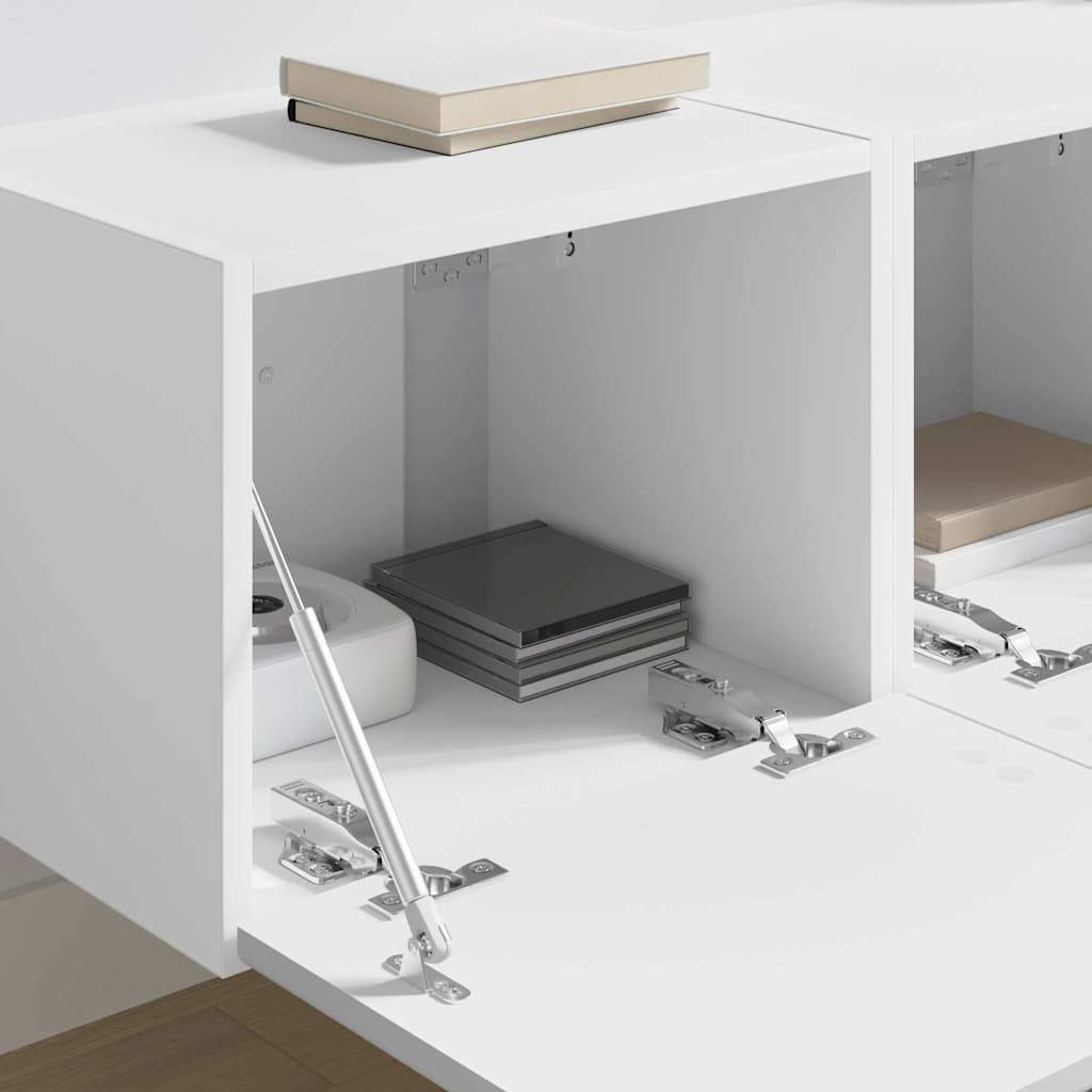 TV Vägghylla 2 pcs Vit 60 x 31 x 29.5 cm Konstruerat trä