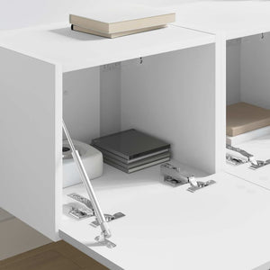 TV Vägghylla 2 pcs Vit 60 x 31 x 29.5 cm Konstruerat trä