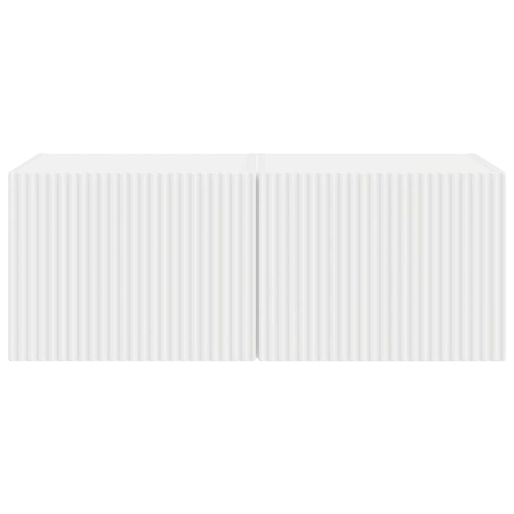 TV Vägghylla 2 pcs Vit 60 x 31 x 29.5 cm Konstruerat trä