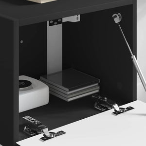 TV Vägghylla Svart 60 x 31 x 29.5 cm Konstruerat trä