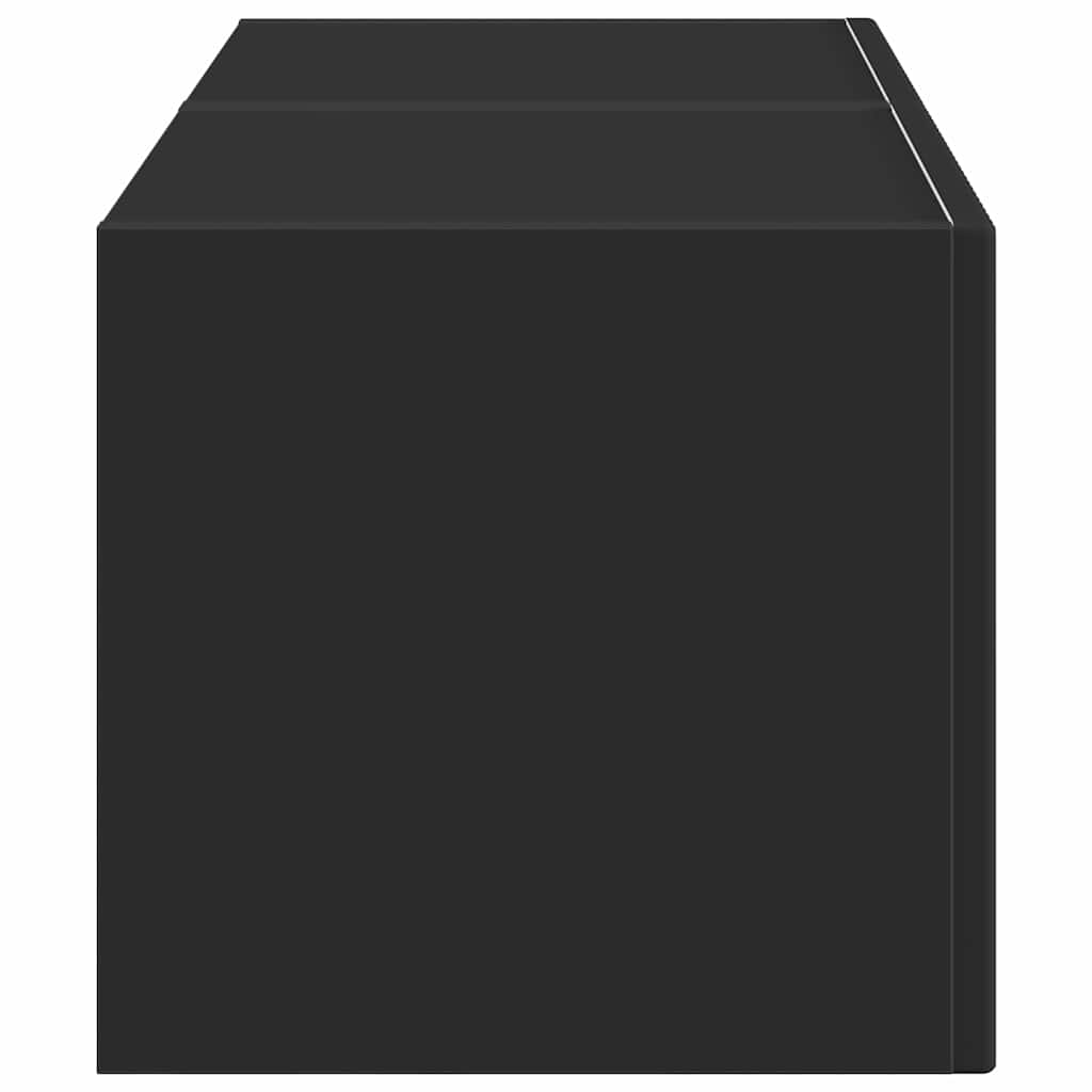 TV Vägghylla 2 pcs Svart 60 x 31 x 29.5 cm Konstruerat trä