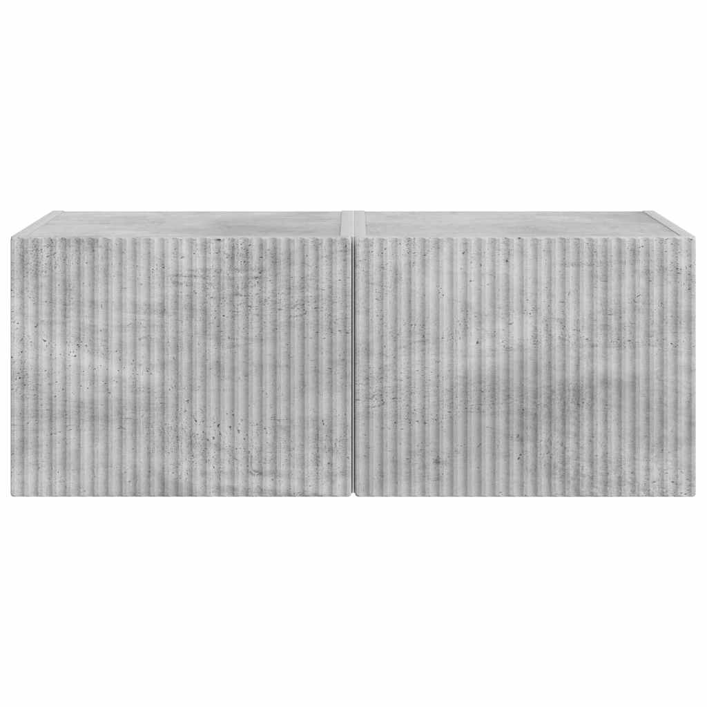 TV Vägghylla 2 pcs Betong 60 x 31 x 29.5 cm Konstruerat trä