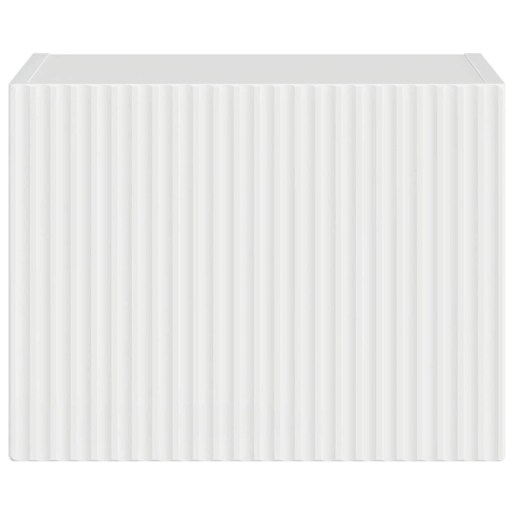 TV Vägghylla Glansig Vit 60 x 31 x 29.5 cm Konstruerat trä