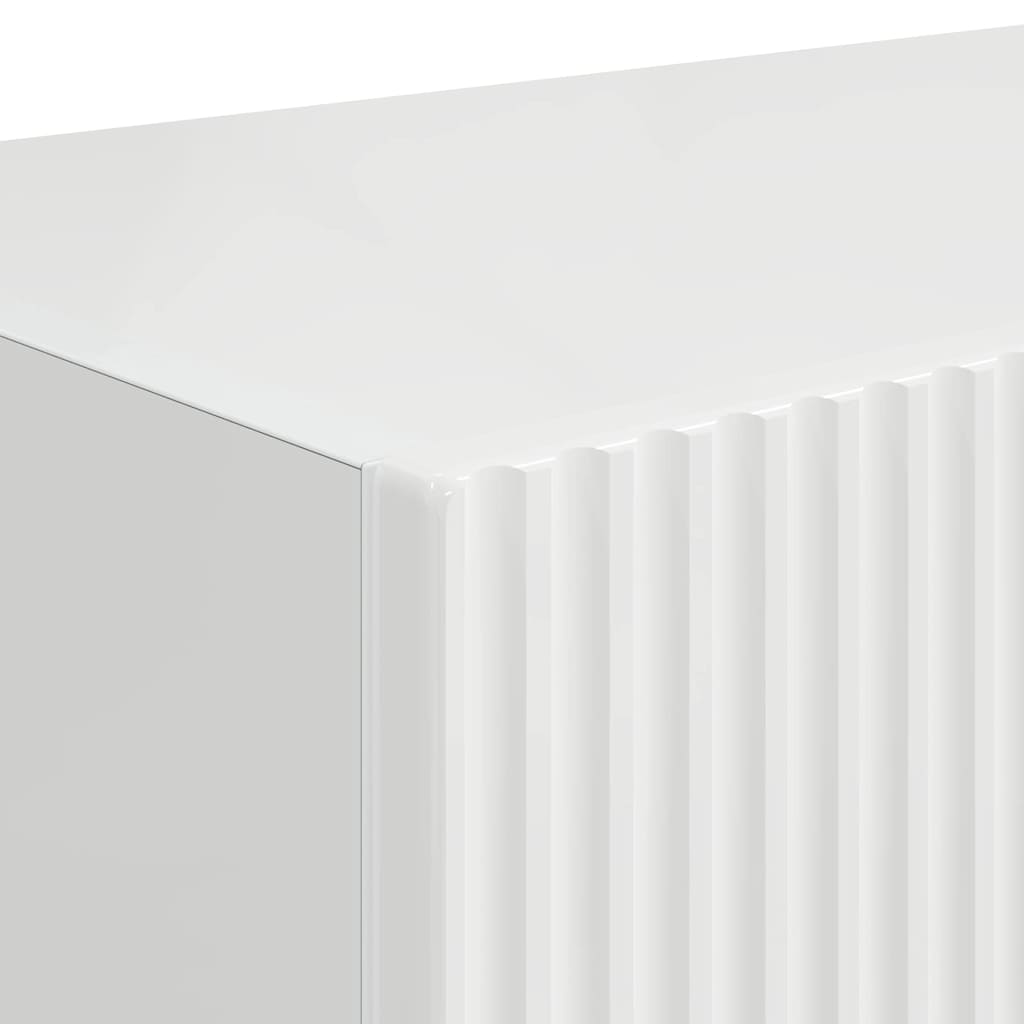 TV Vägghylla Väggmonterad 2 pcs Glansig Vit 60 x 31 x 29.5 cm