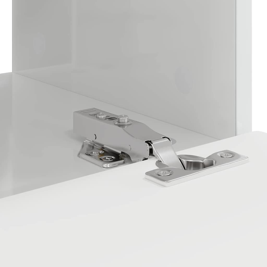 TV Vägghylla Väggmonterad 2 pcs Glansig Vit 60 x 31 x 29.5 cm