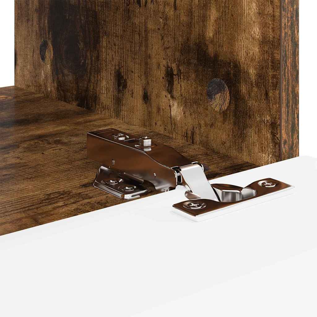 TV Vägghylla 2 pcs Rökt ek 60 x 31 x 29.5 cm Konstruerat trä