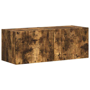 TV Vägghylla 2 pcs Rökt ek 60 x 31 x 29.5 cm Konstruerat trä