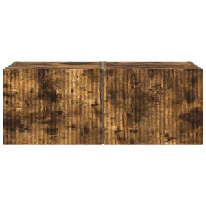 TV Vägghylla 2 pcs Rökt ek 60 x 31 x 29.5 cm Konstruerat trä