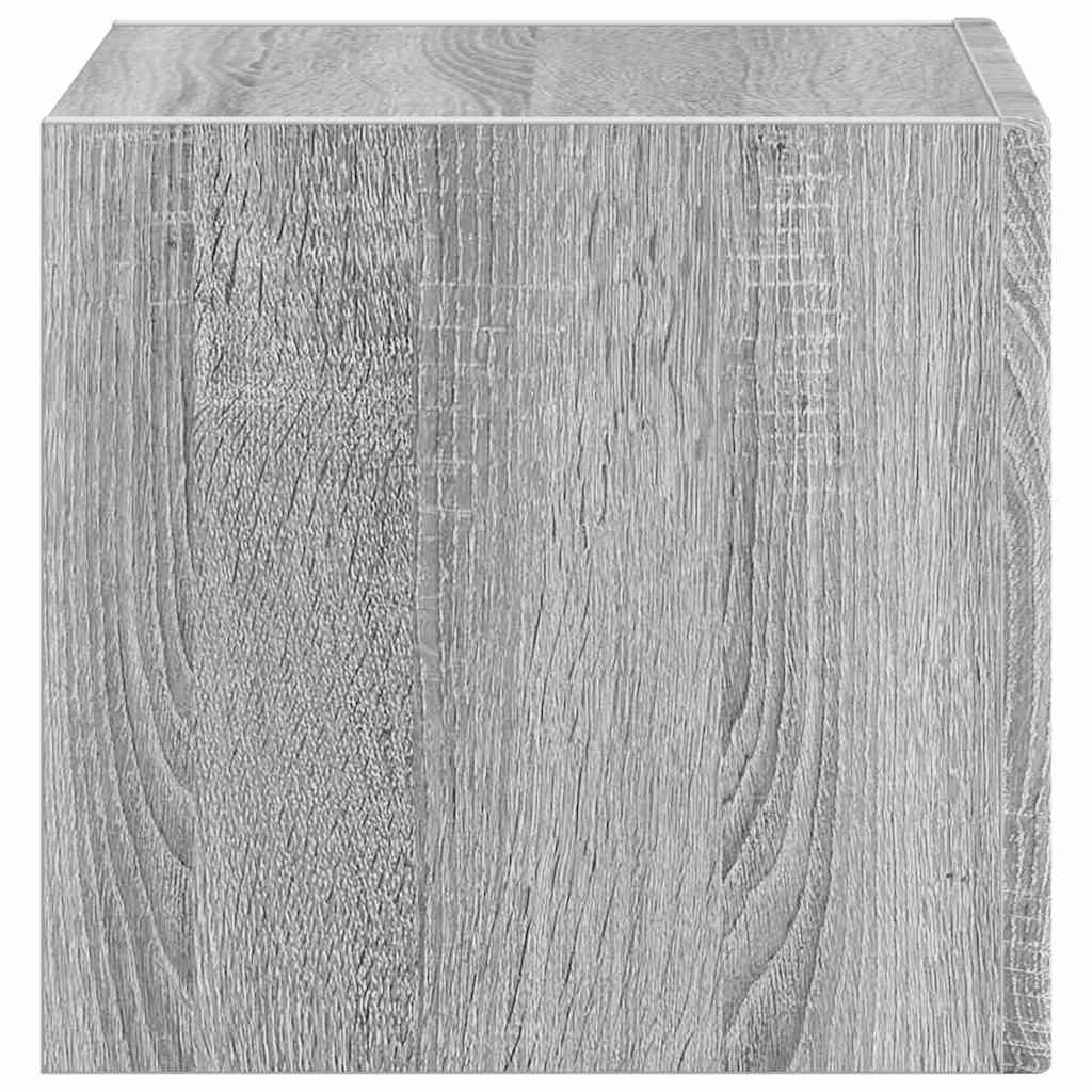 TV Vägghylla Grå Sonoma 60 x 31 x 29.5 cm Konstruerat trä