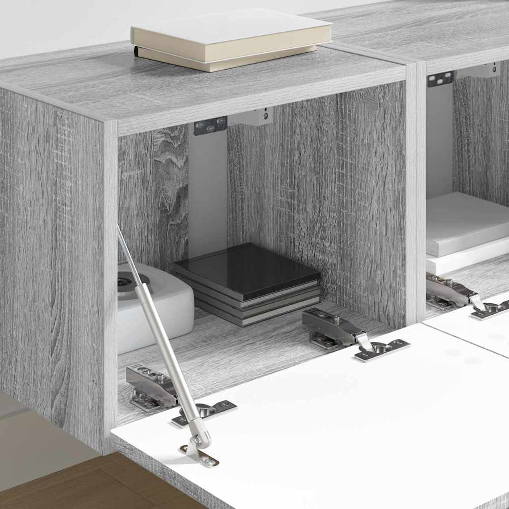 TV Vägghylla 2 pcs Grå Sonoma 60 x 31 x 29.5 cm Konstruerat trä