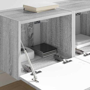 TV Vägghylla 2 pcs Grå Sonoma 60 x 31 x 29.5 cm Konstruerat trä