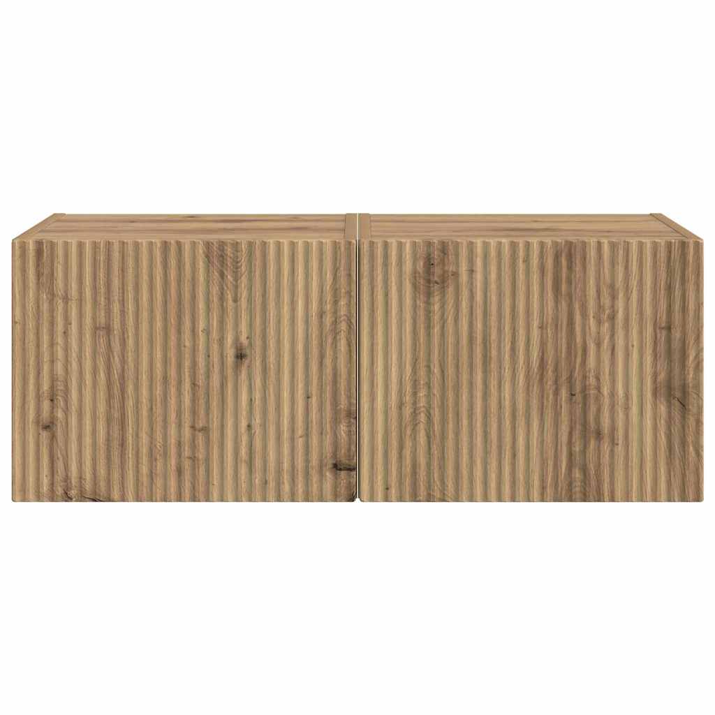 TV Vägghylla 2 pcs Artisan Ek 60 x 31 x 29.5 cm Konstruerat trä