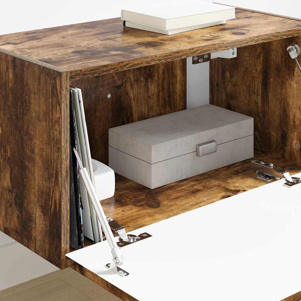 TV Vägghylla Rökt ek 60 x 31 x 29.5 cm Konstruerat trä