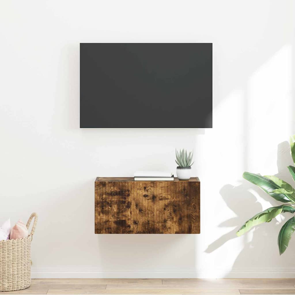 TV Vägghylla Rökt ek 60 x 31 x 29.5 cm Konstruerat trä