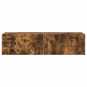 TV Vägghylla 2 pcs Rökt ek 60 x 31 x 29.5 cm Konstruerat trä