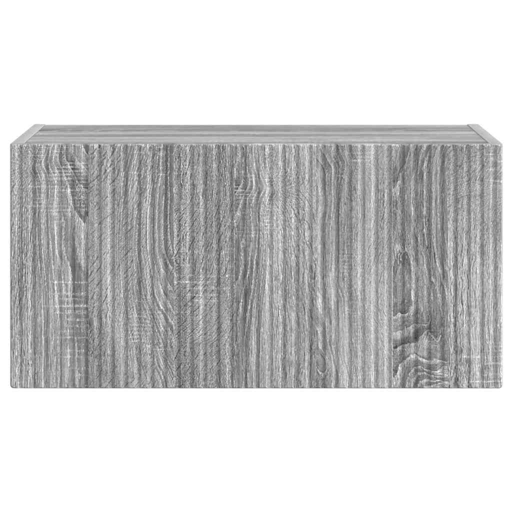 TV Vägghylla Grå Sonoma 60 x 31 x 29.5 cm Konstruerat trä
