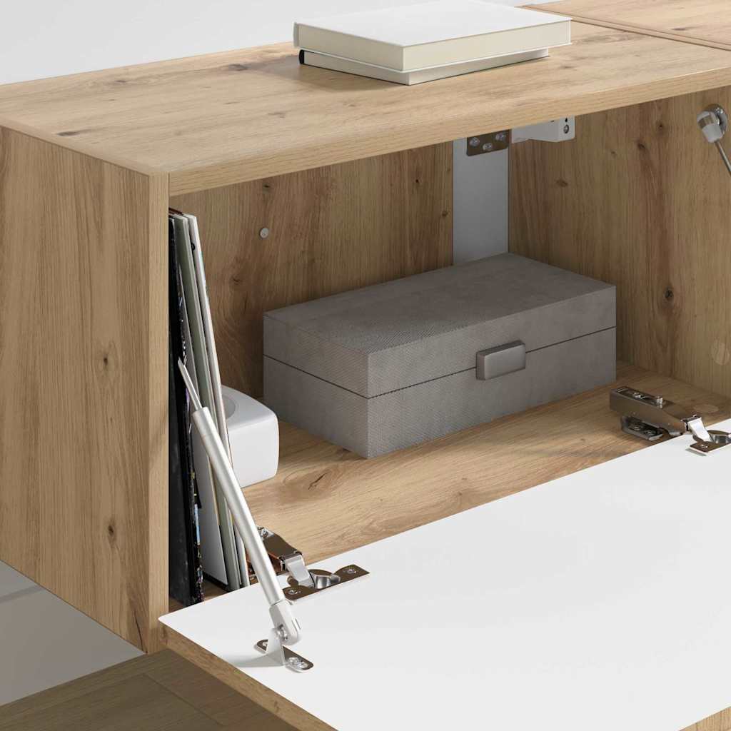 TV Vägghylla 2 pcs Artisan Ek 60 x 31 x 29.5 cm Konstruerat trä