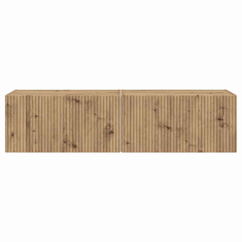 TV Vägghylla 2 pcs Artisan Ek 60 x 31 x 29.5 cm Konstruerat trä