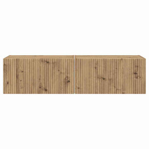 TV Vägghylla 2 pcs Artisan Ek 60 x 31 x 29.5 cm Konstruerat trä