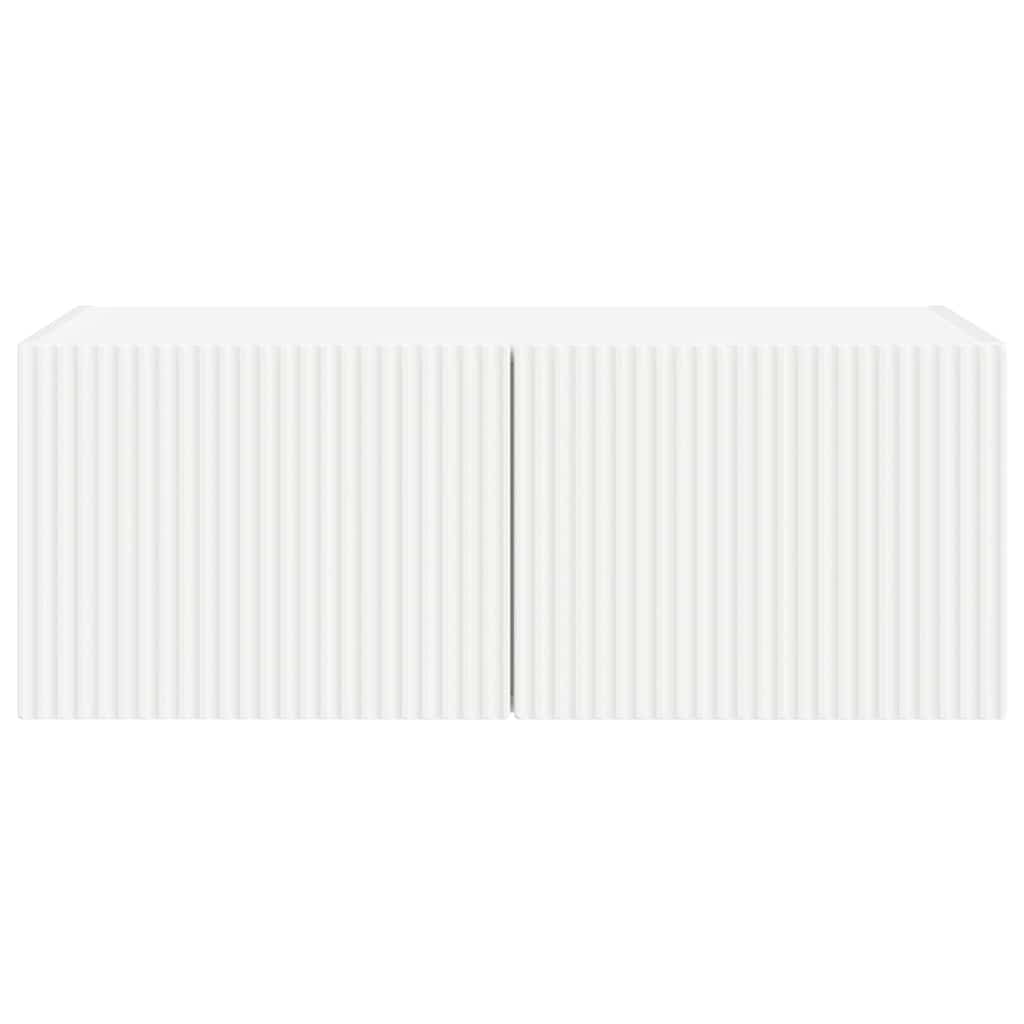 TV Vägghylla Väggmonterad Vit 60 x 31 x 29.5 cm Konstruerat trä