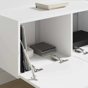 TV Vägghylla 2 pcs Vit 60 x 31 x 29.5 cm Konstruerat trä