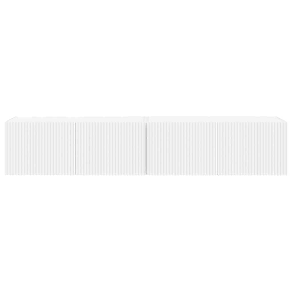 TV Vägghylla 2 pcs Vit 60 x 31 x 29.5 cm Konstruerat trä