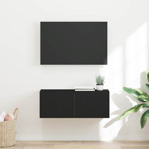 TV Vägghylla Svart 60 x 31 x 29.5 cm Konstruerat trä