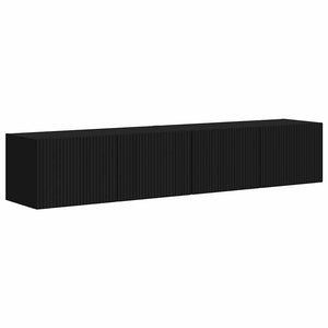 TV Vägghylla 2 pcs Svart 60 x 31 x 29.5 cm Konstruerat trä