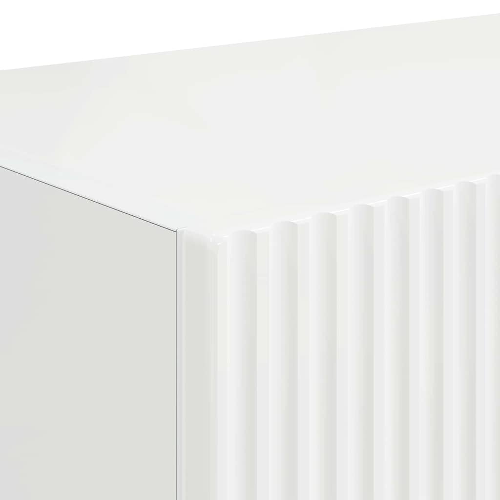 TV Vägghylla Glansig Vit 60 x 31 x 29.5 cm Konstruerat trä