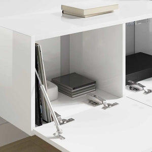 TV Vägghylla Glansig Vit 60 x 31 x 29.5 cm Konstruerat trä