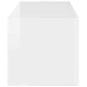 TV Vägghylla Glansig Vit 60 x 31 x 29.5 cm Konstruerat trä