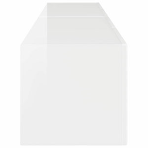 TV Vägghylla Väggmonterad 2 pcs Glansig Vit 60 x 31 x 29.5 cm