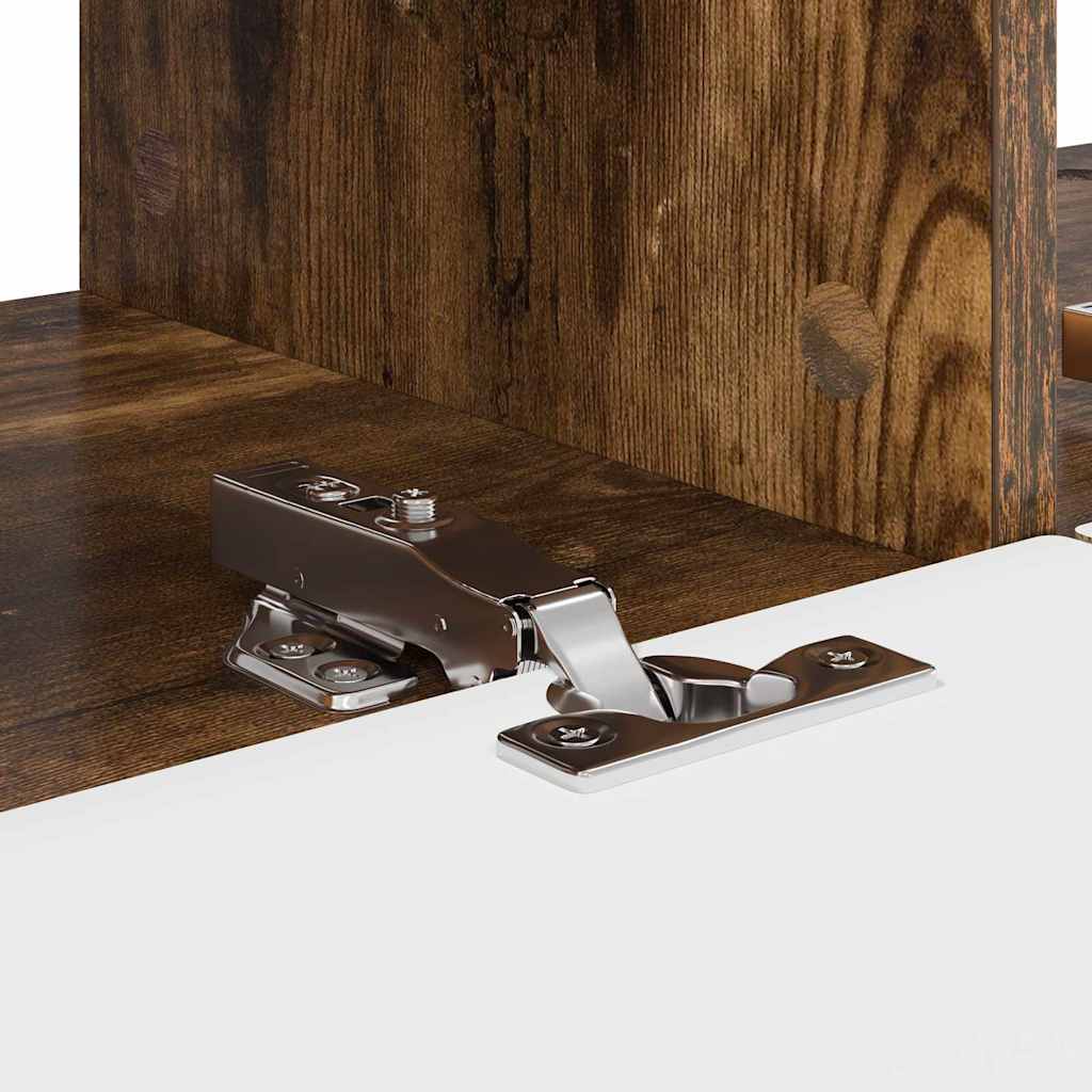 TV Vägghylla 2 pcs Rökt ek 60 x 31 x 29.5 cm Konstruerat trä