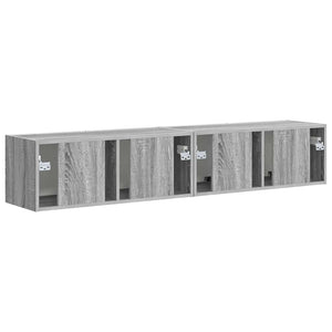 TV Vägghylla 2 pcs Grå Sonoma 60 x 31 x 29.5 cm Konstruerat trä