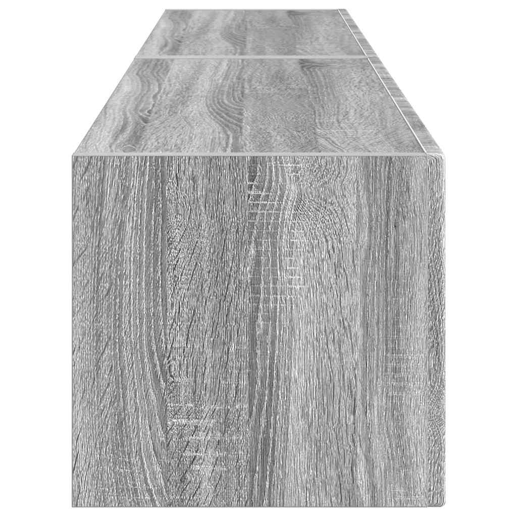 TV Vägghylla 2 pcs Grå Sonoma 60 x 31 x 29.5 cm Konstruerat trä