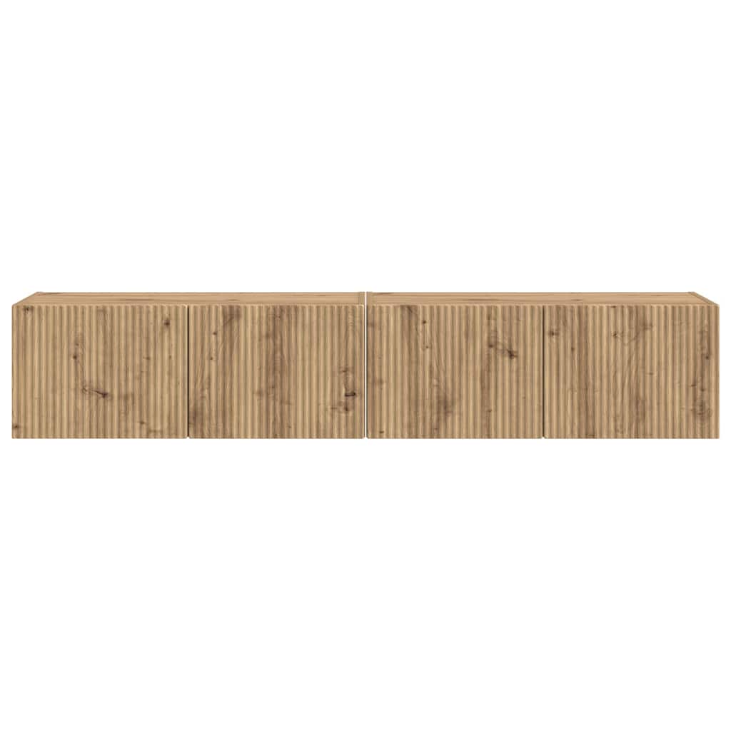 TV Vägghylla 2 pcs Artisan Ek 60 x 31 x 29.5 cm Konstruerat trä