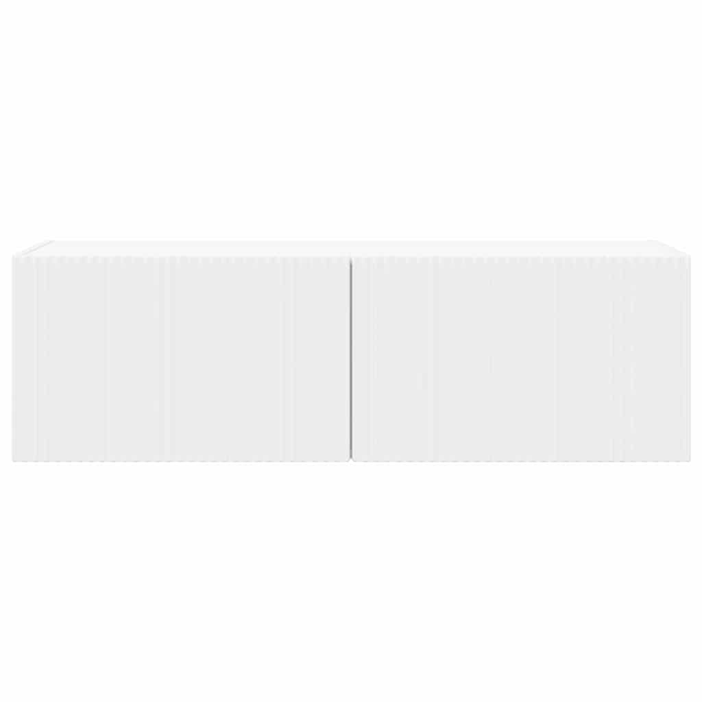 TV Vägghylla Väggmonterad Vit 60 x 31 x 29.5 cm Konstruerat trä