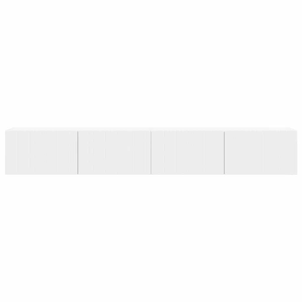 TV Vägghylla 2 pcs Vit 60 x 31 x 29.5 cm Konstruerat trä