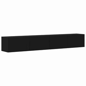 TV Vägghylla 2 pcs Svart 60 x 31 x 29.5 cm Konstruerat trä