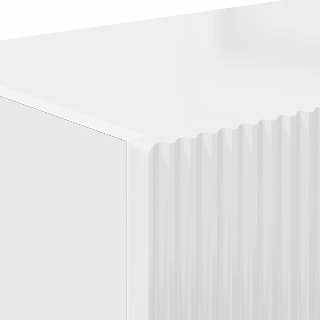 TV Vägghylla Glansig Vit 60 x 31 x 29.5 cm Konstruerat trä