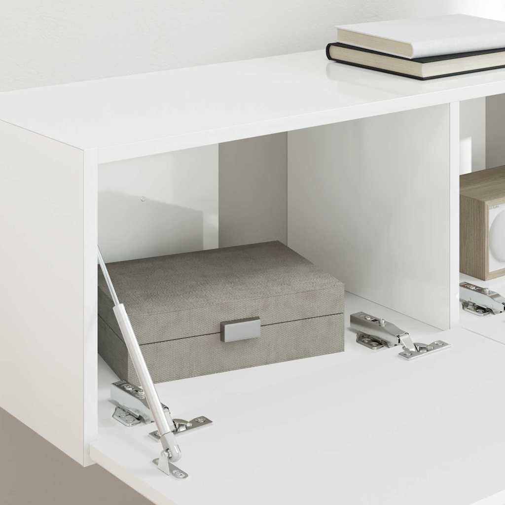 TV Vägghylla Glansig Vit 60 x 31 x 29.5 cm Konstruerat trä