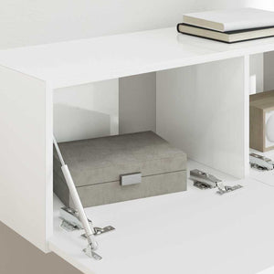 TV Vägghylla Glansig Vit 60 x 31 x 29.5 cm Konstruerat trä