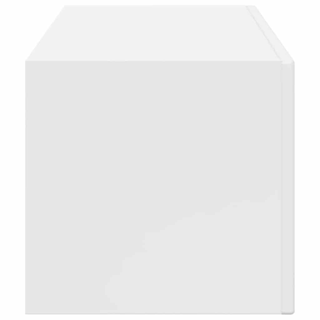 TV Vägghylla Glansig Vit 60 x 31 x 29.5 cm Konstruerat trä